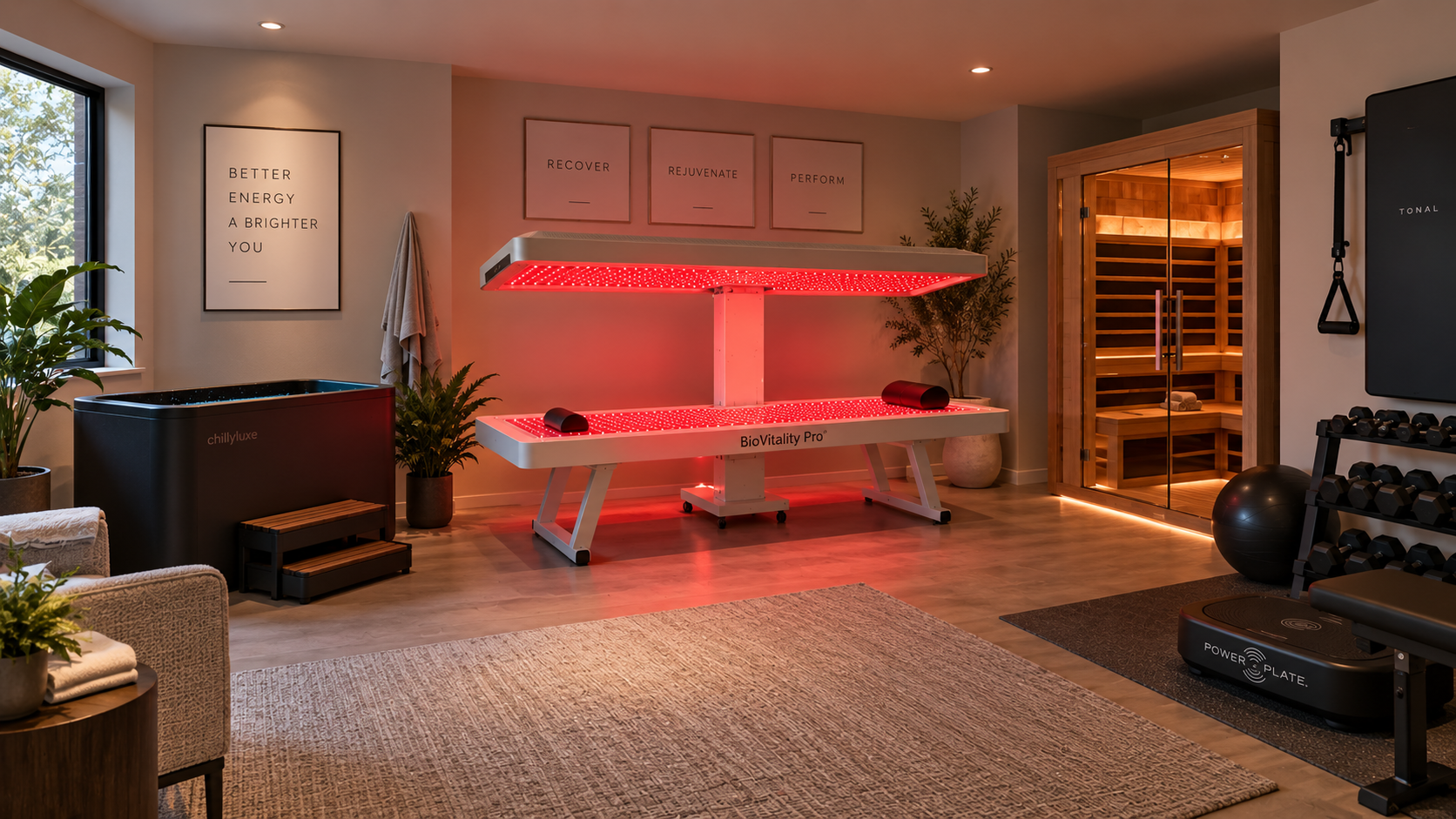 Vitality environment integrated into a private home