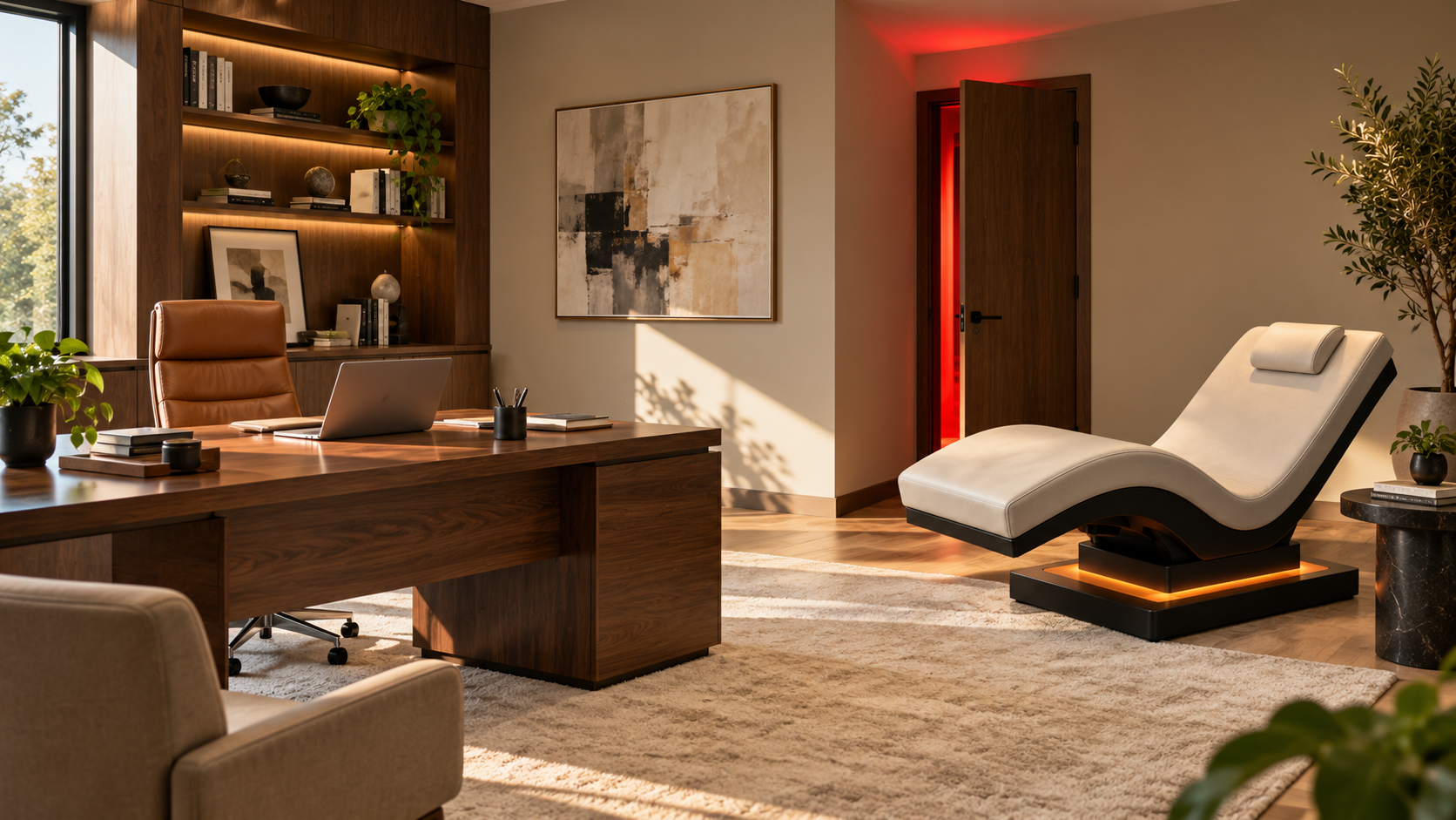 Private vitality environment within an executive office